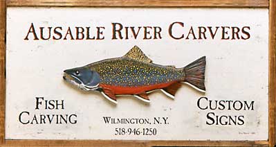 Ausable River Carvers - custom, hand-carved signs